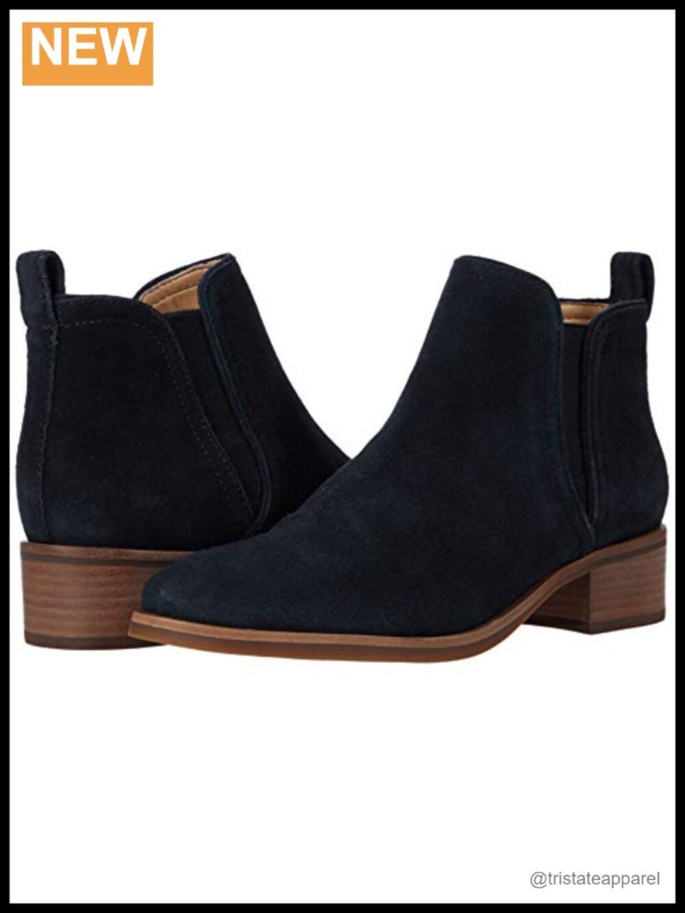 Women's Pull-On Ankle Booties Low Heel Leather Memory Foam Comfort Boots